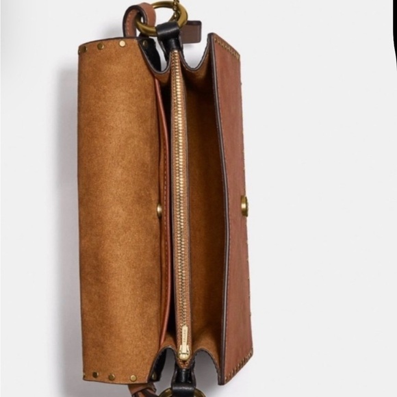 Coach Restored Beat Shoulder Bag In Colorblock With Rivets - Picture 6 of 8